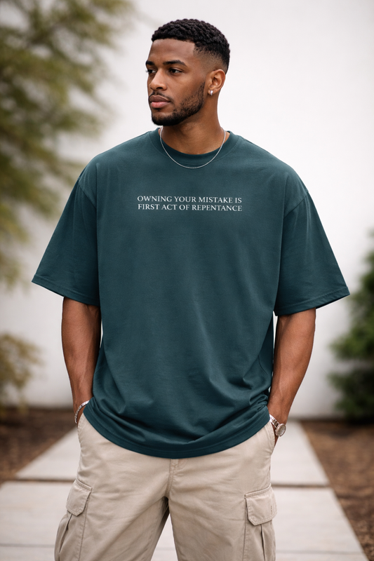 Unisex Oversized Petrol Green Classic T-Shirt